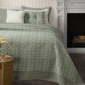 Maggie Green Flowered Quilt