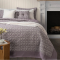 Maggie Lavender Flowered Quilt