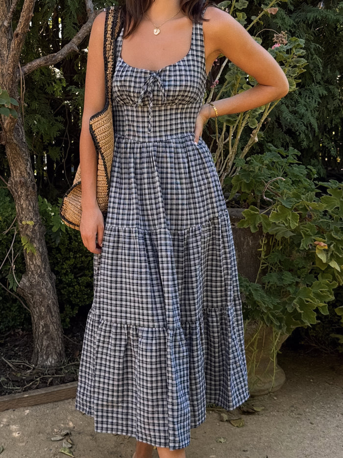 Maison Plaid Midi Dress - Stitch And Feather