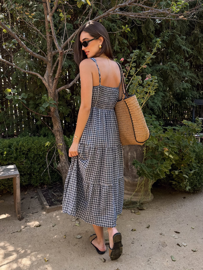 Maison Plaid Midi Dress - Stitch And Feather