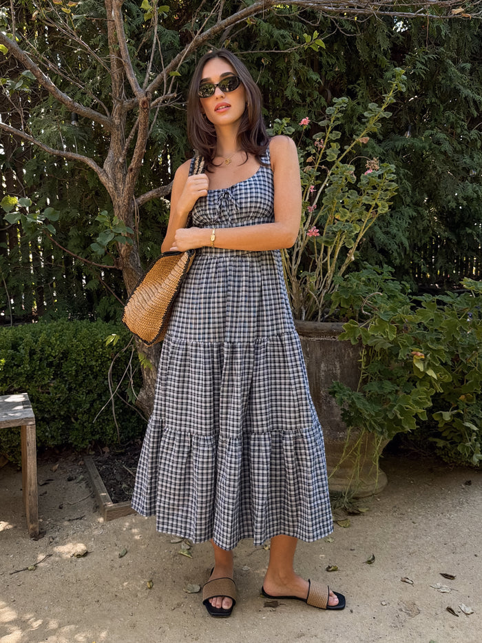 Maison Plaid Midi Dress - Stitch And Feather