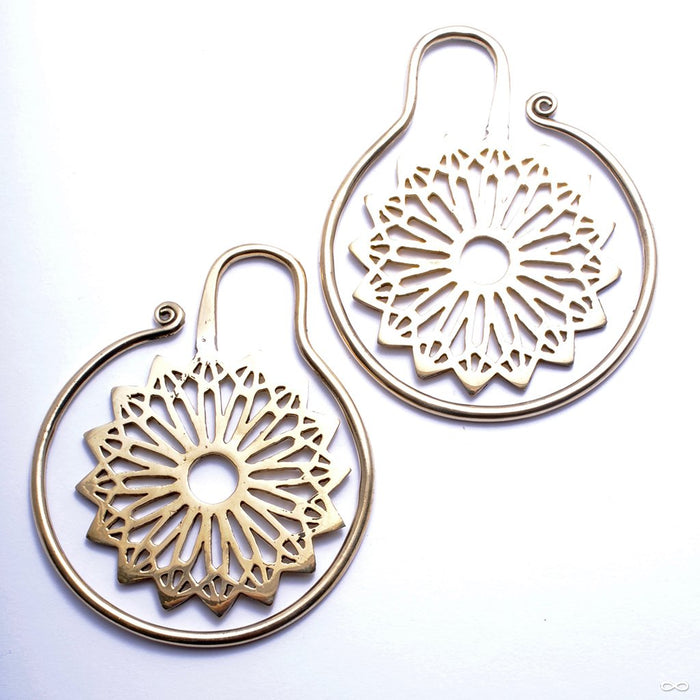 Mandala Ear Weights from Eleven44 in Brass
