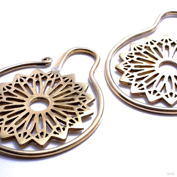 Mandala Ear Weights from Eleven44 in Brass