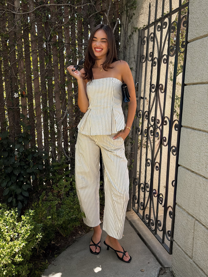 Margiela Stripe Barrel Pants - Stitch And Feather