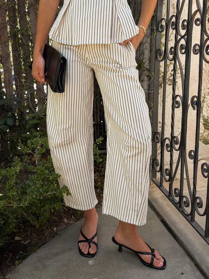 Margiela Stripe Barrel Pants - Stitch And Feather