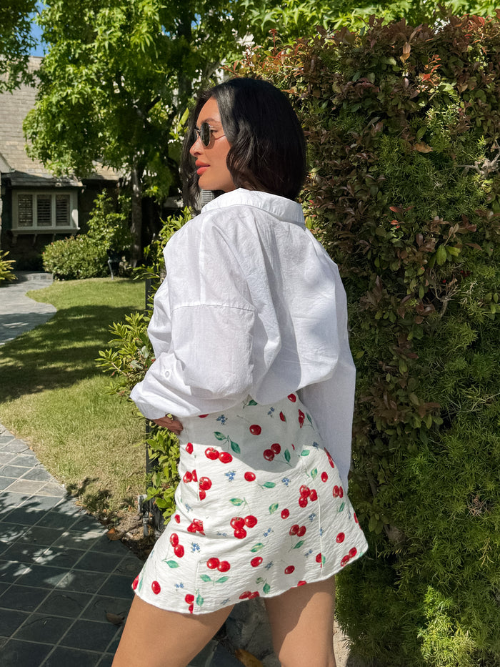 Maribel Cherry Mini Skirt - Final Sale - Stitch And Feather