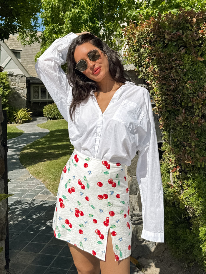 Maribel Cherry Mini Skirt - Final Sale - Stitch And Feather
