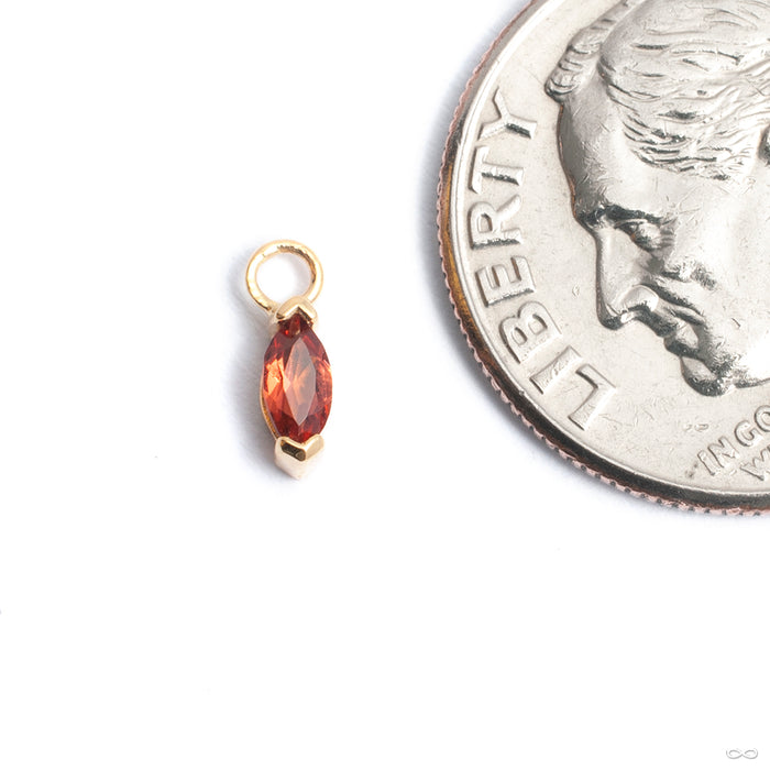 16g (1.2mm) / 14k Yellow Gold / Garnet