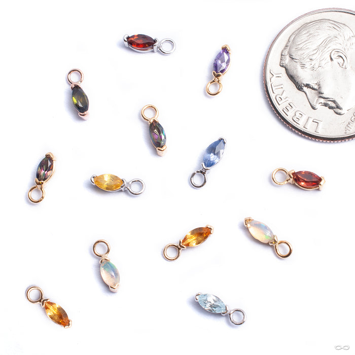 Marquise Charm in Gold from Quetzalli in assorted materials