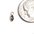 Marquise Charm in Gold from Quetzalli with green tourmaline
