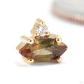 Marquise Press-fit End in Gold from Modern Mood with andalusite & diamond
