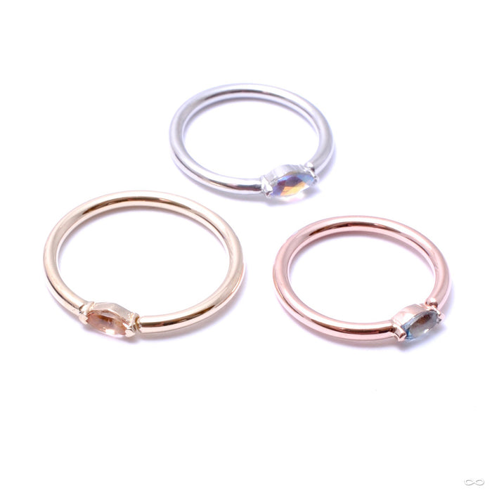 Marquise V Prong Seam Ring in Gold from BVLA in assorted materials
