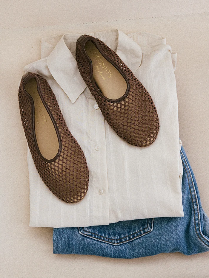 Marta Flats in Chocolate - Stitch And Feather