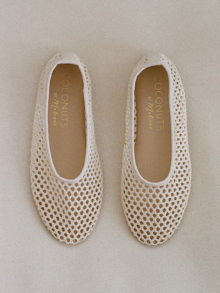 Marta Flats in Ivory - Stitch And Feather