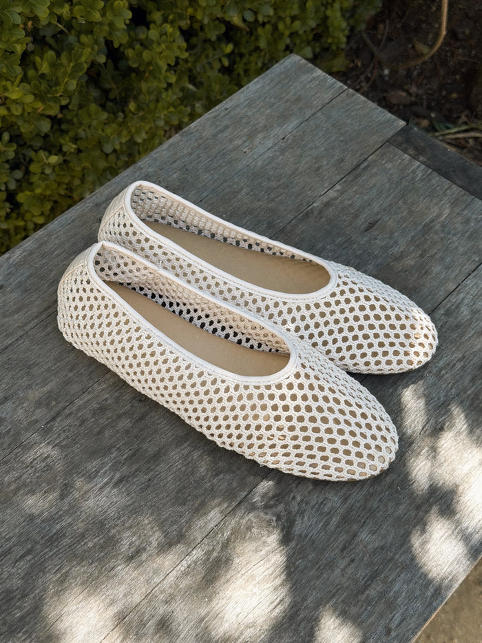Marta Flats in Ivory - Stitch And Feather