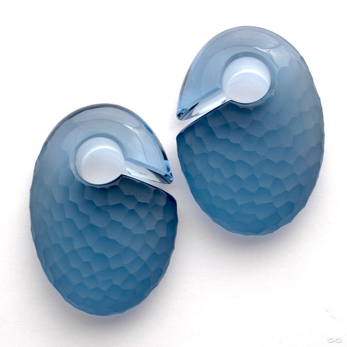 Martelé Ovoid Weights from Gorilla Glass in Indigo