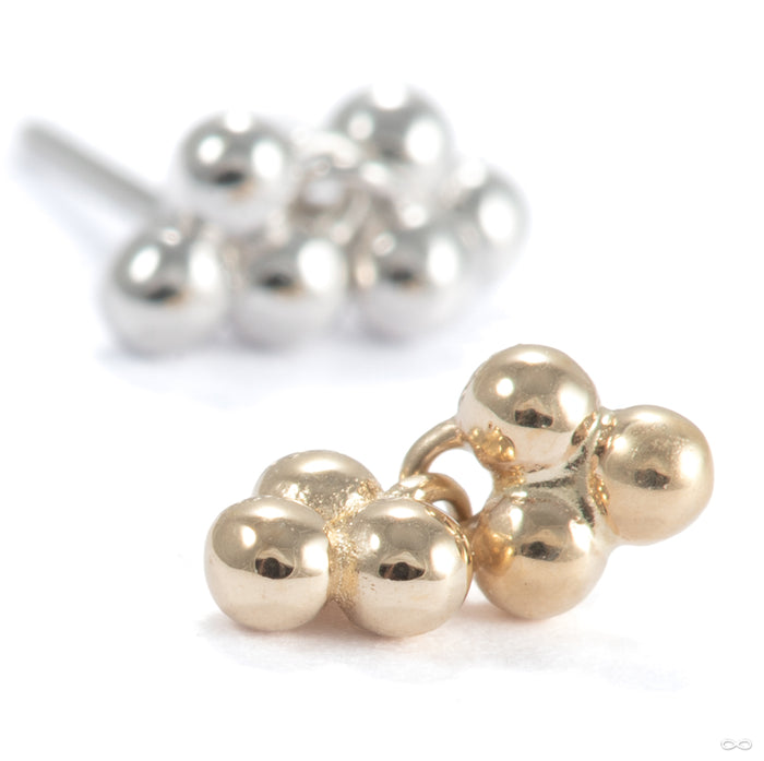 Meet Cute Press-fit End in Gold from Ember Body Jewelry in assorted materials