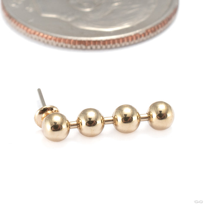 Mega 4 Press-fit End in 14k Yellow Gold from Pupil Hall