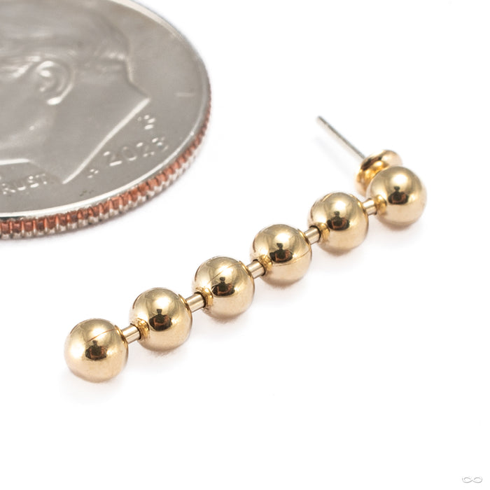 Mega 6 Press-fit End in 14k Yellow Gold from Pupil Hall