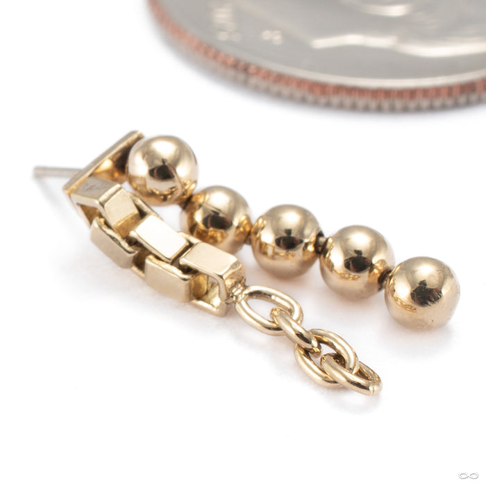 Mega Bada Boop Press-fit End in 14k Yellow Gold from Pupil Hall