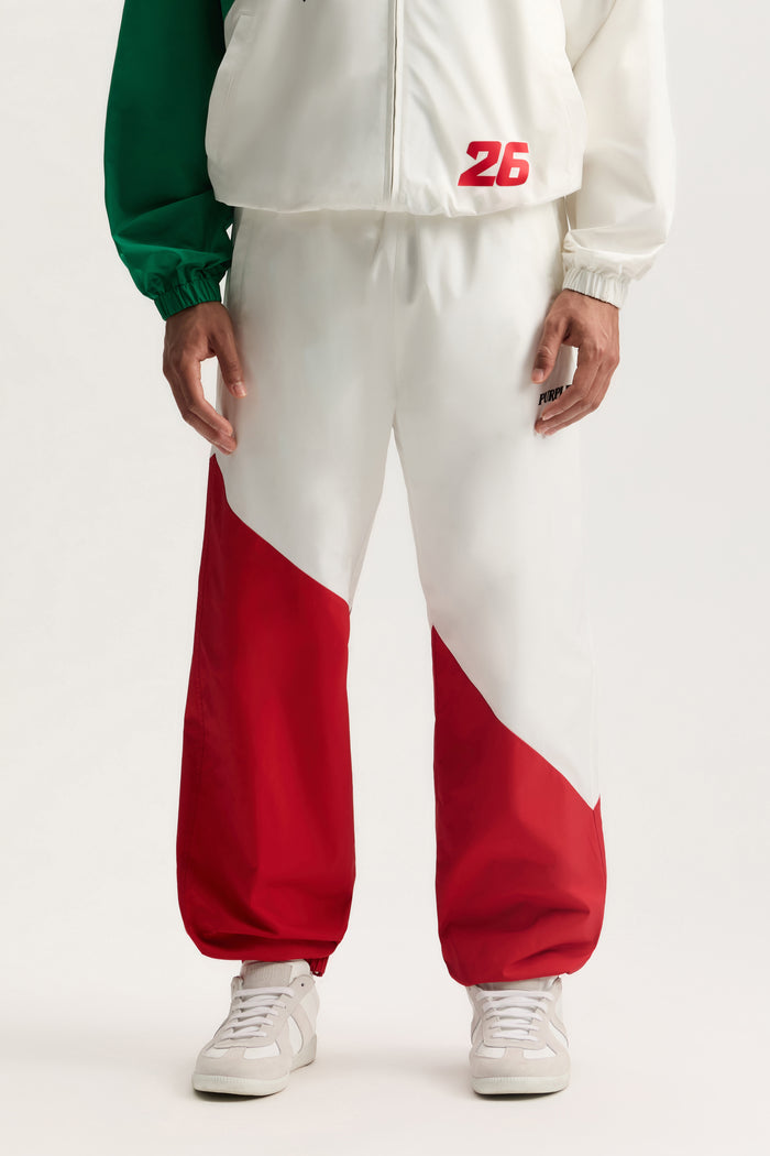 Mexico All Around Pant, relaxed fit, woven polyester, features drawcord waistband and elasticated cuff.