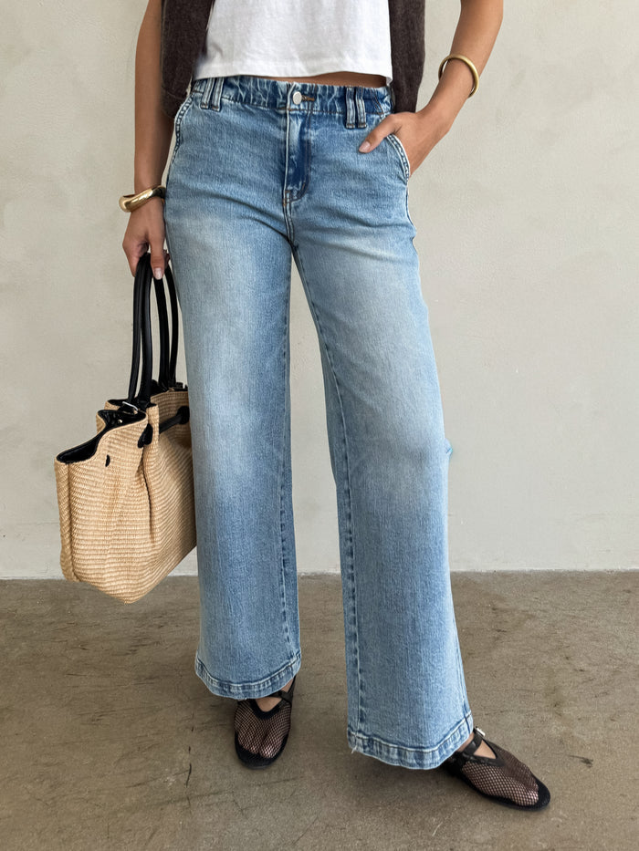 Mia Wide Leg Jeans - Stitch And Feather
