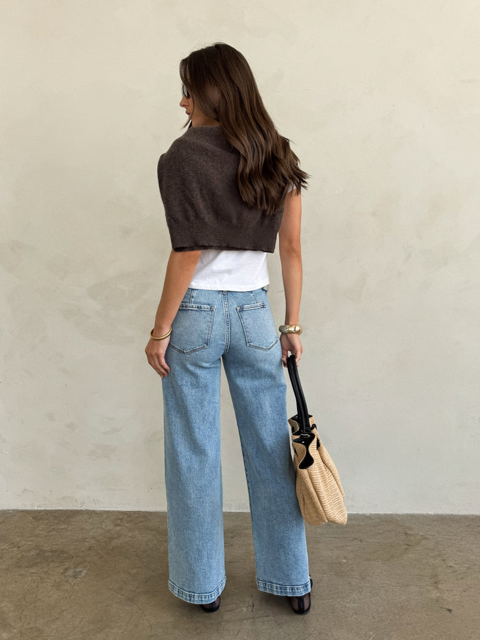 Mia Wide Leg Jeans - Stitch And Feather