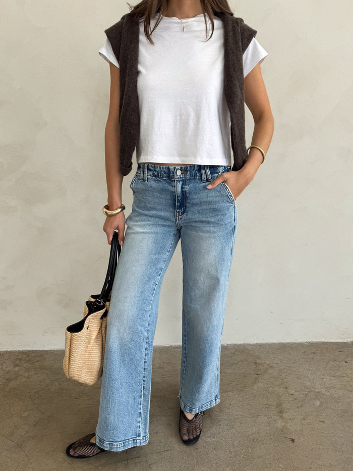 Mia Wide Leg Jeans - Stitch And Feather