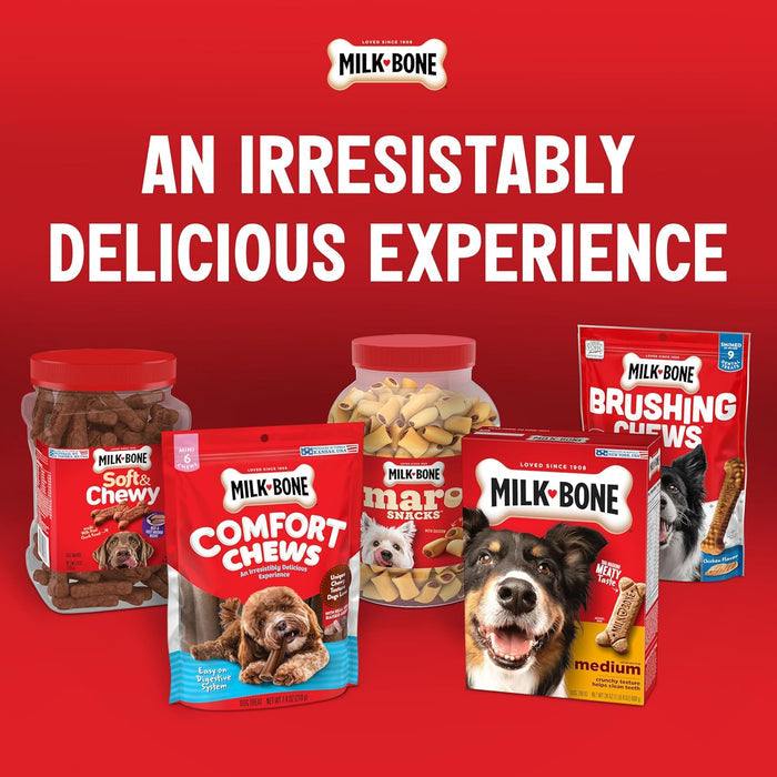 Milk-Bone MaroSnacks Small Dog Treats with Real Bone Marrow, 40 Oz. Canister