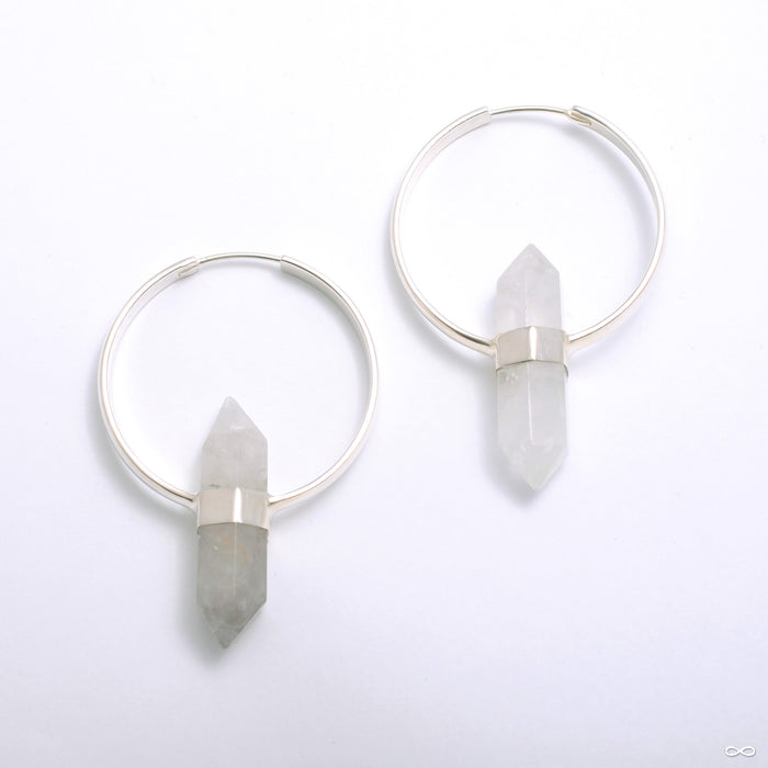 Mini Alchemy Earrings in Silver with Smoky Quartz from Buddha Jewelry