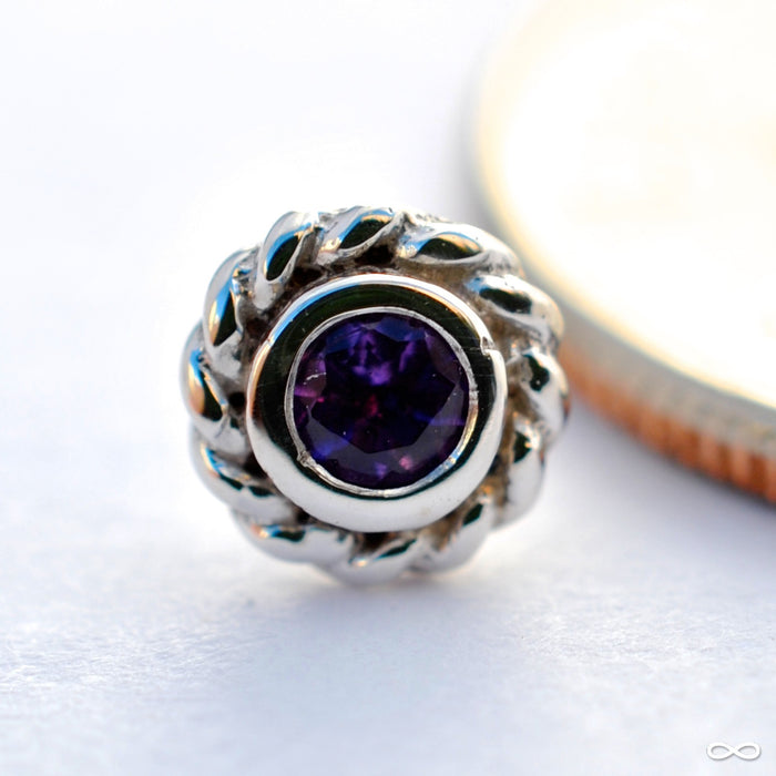 14k White Gold / Amethyst