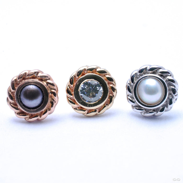 Mini Choctaw Press-fit End in Gold from BVLA with Assorted Stones