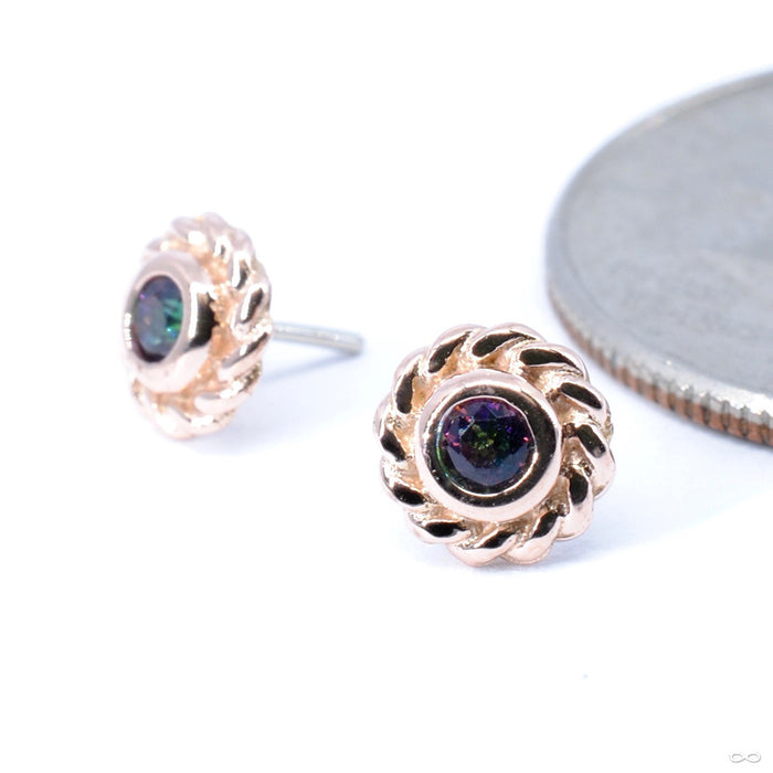 14k Rose Gold / Mystic Topaz