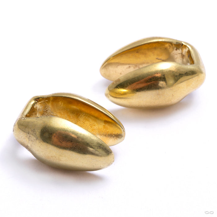 Mini Oval Weights from Namaste Nomadas in yellow brass