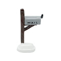 Miniature Wooden Mailbox, Silver,  2-1/2-Inch
