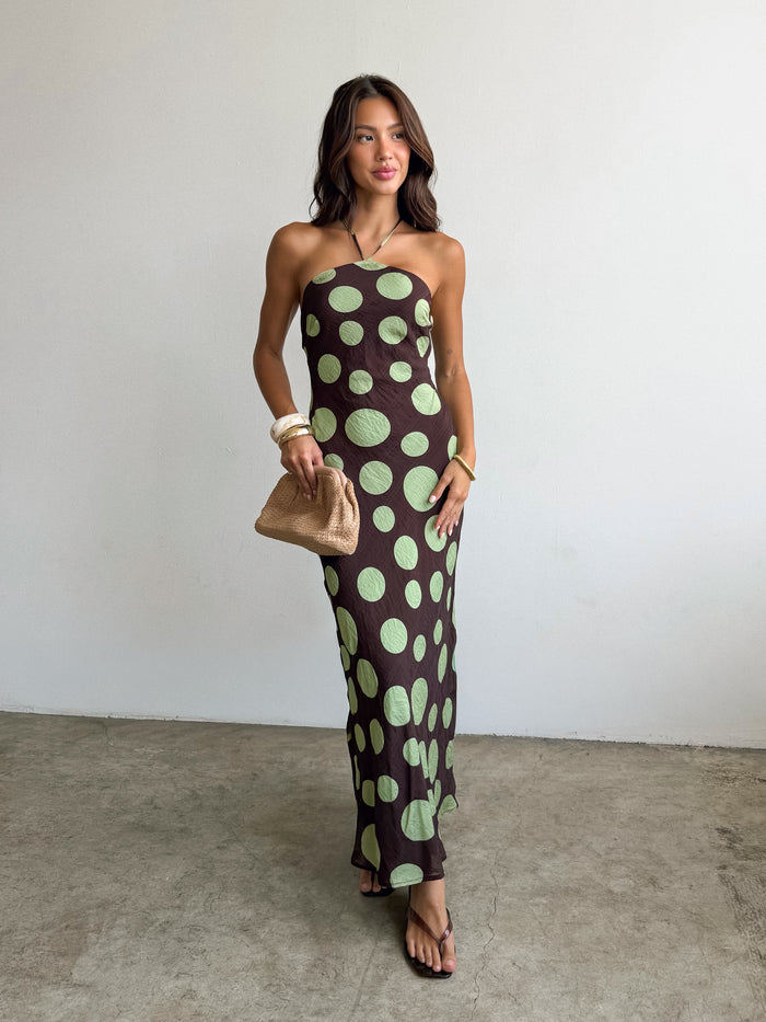 Mint Chocolate Halter Dress - Stitch And Feather