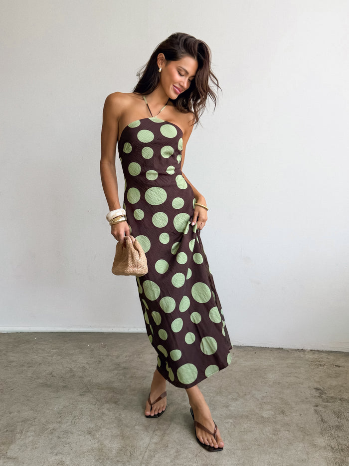 Mint Chocolate Halter Dress - Stitch And Feather