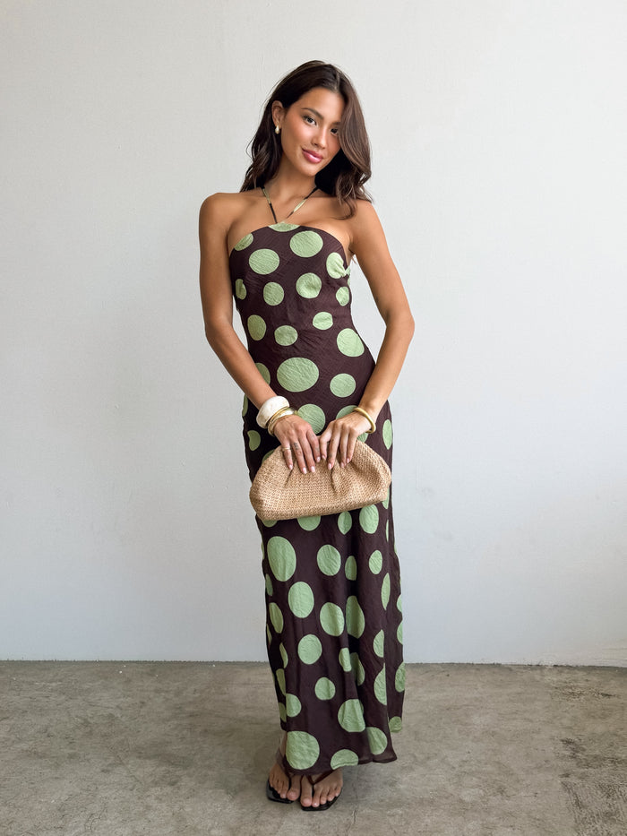 Mint Chocolate Halter Dress - Stitch And Feather