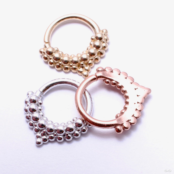 Mist Seam Ring in Gold from Tawapa back view