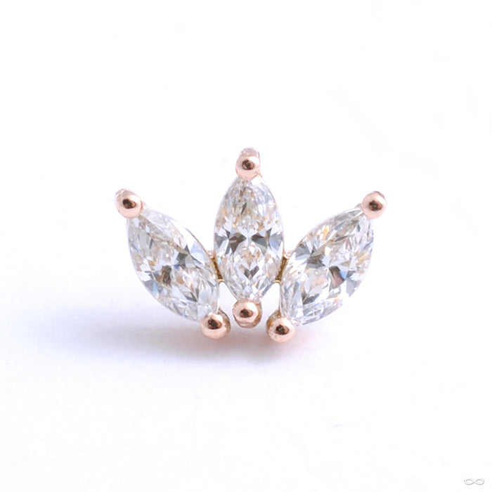 Moet Press-fit End in Gold from Buddha Jewelry with Clear CZ