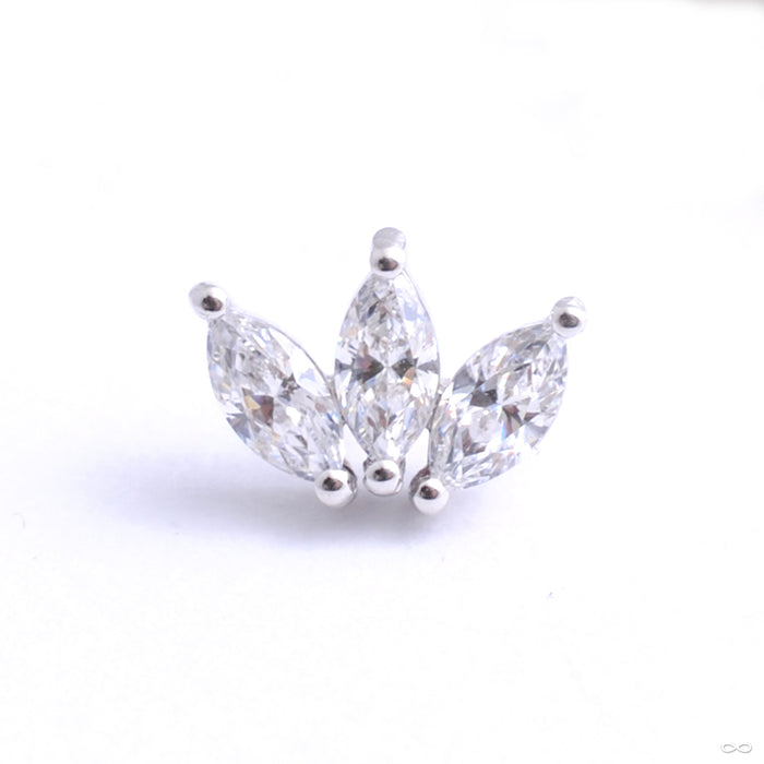 Moet Press-fit End in Gold from Buddha Jewelry with Clear CZ