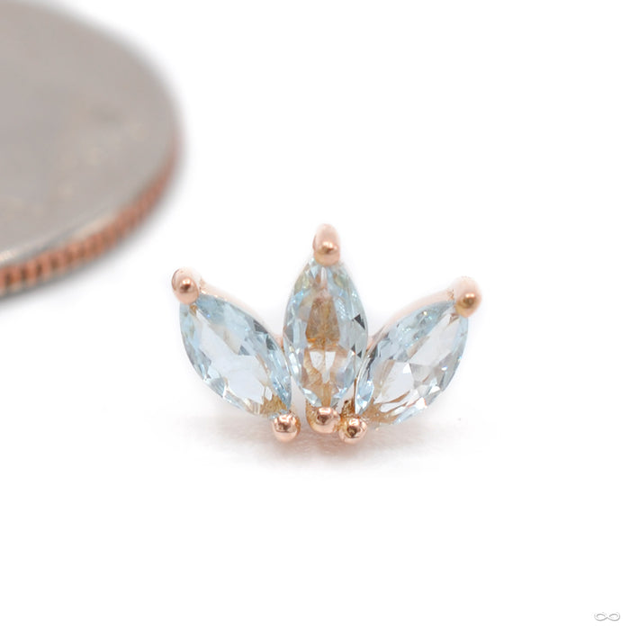 14k Rose Gold / Sky Blue Topaz