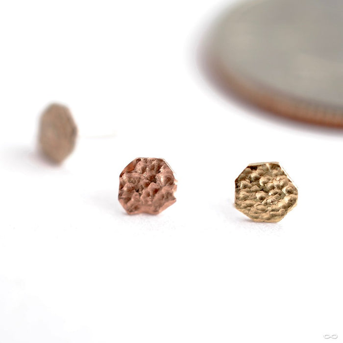 Moldavite Press-fit End in Gold from Maya Jewelry