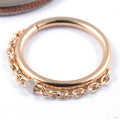 Moment Seam Ring in Gold from Pupil Hall in yellow gold with faceted white gold bead