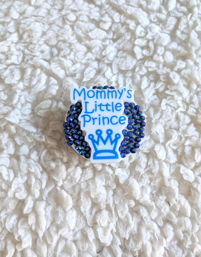 Mommy's Little Prince Crystal Phone Grip