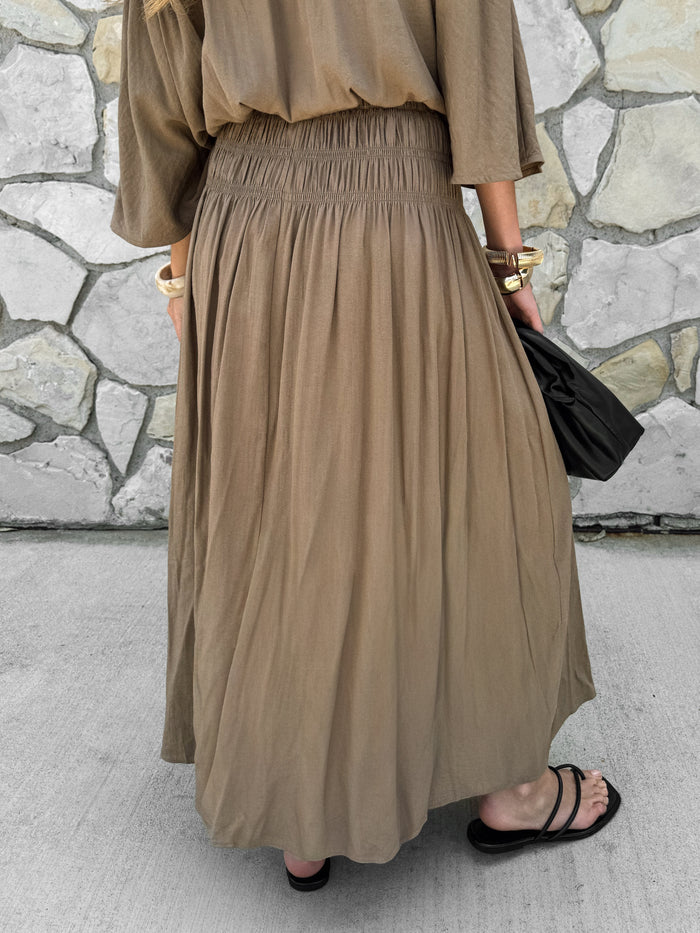 Mona Smocked Maxi Skirt - Stitch And Feather