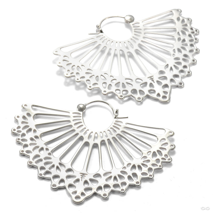Monarch Hoop Earrings from Tawapa in silver plated brass