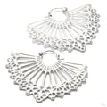 Monarch Hoop Earrings from Tawapa in silver plated brass