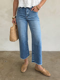 Moonflower Crop Wide Leg Jeans - Stitch And Feather