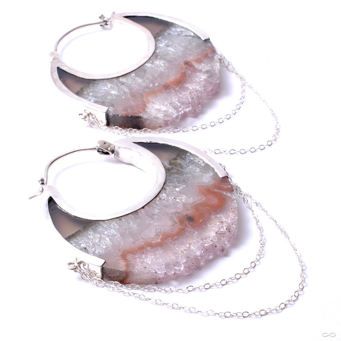 Moonstruck Earrings in Silver with Fluorite from Buddha Jewelry